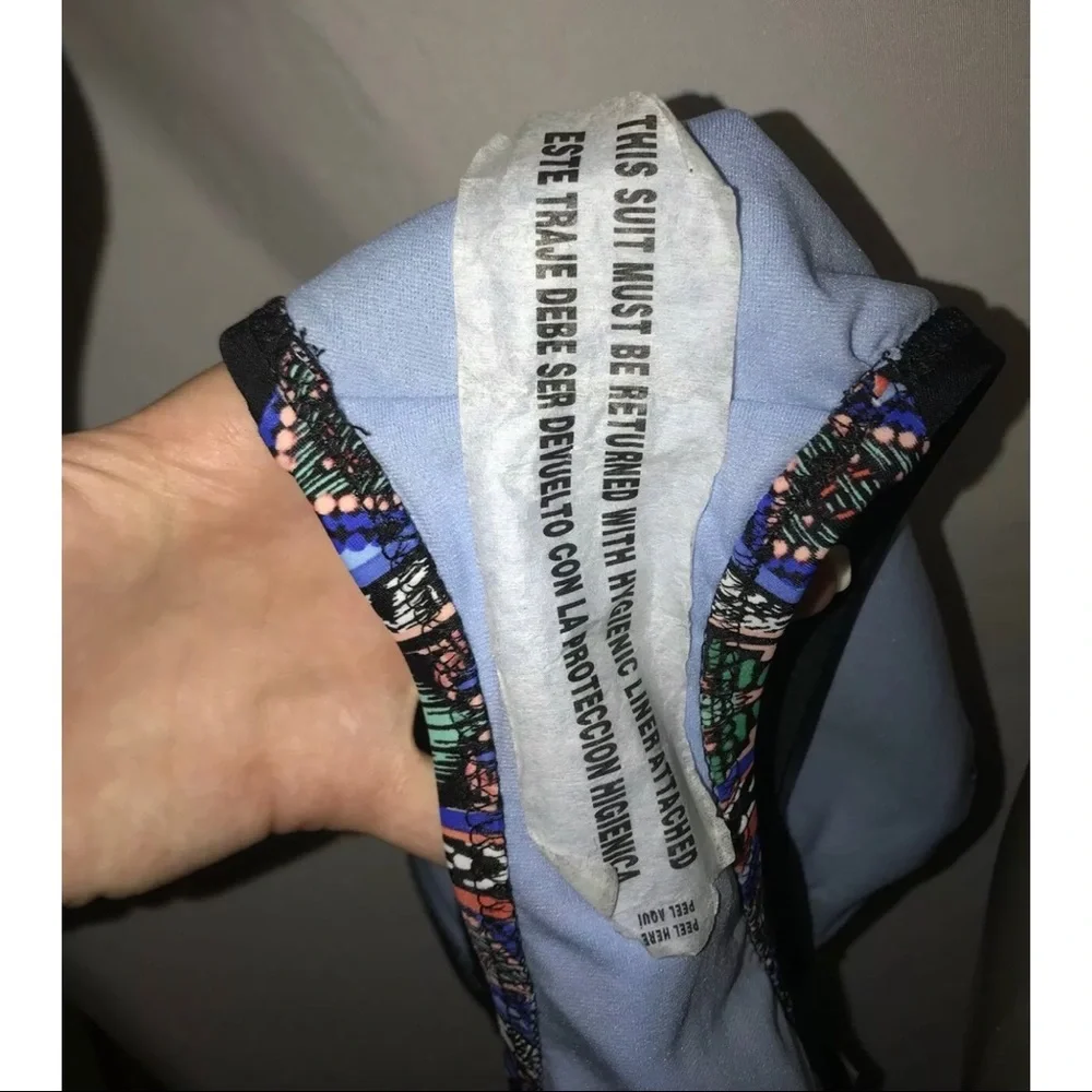 Mossimo Blue Ice With Tassels  Bikini Swim Bottom New w Tags